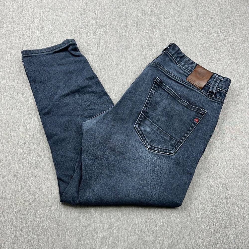 Replay Jeans Mens 33x25.5 Navy Denim Pants Button‎ Fly *READ*